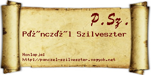 Pánczél Szilveszter névjegykártya
