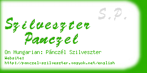 szilveszter panczel business card